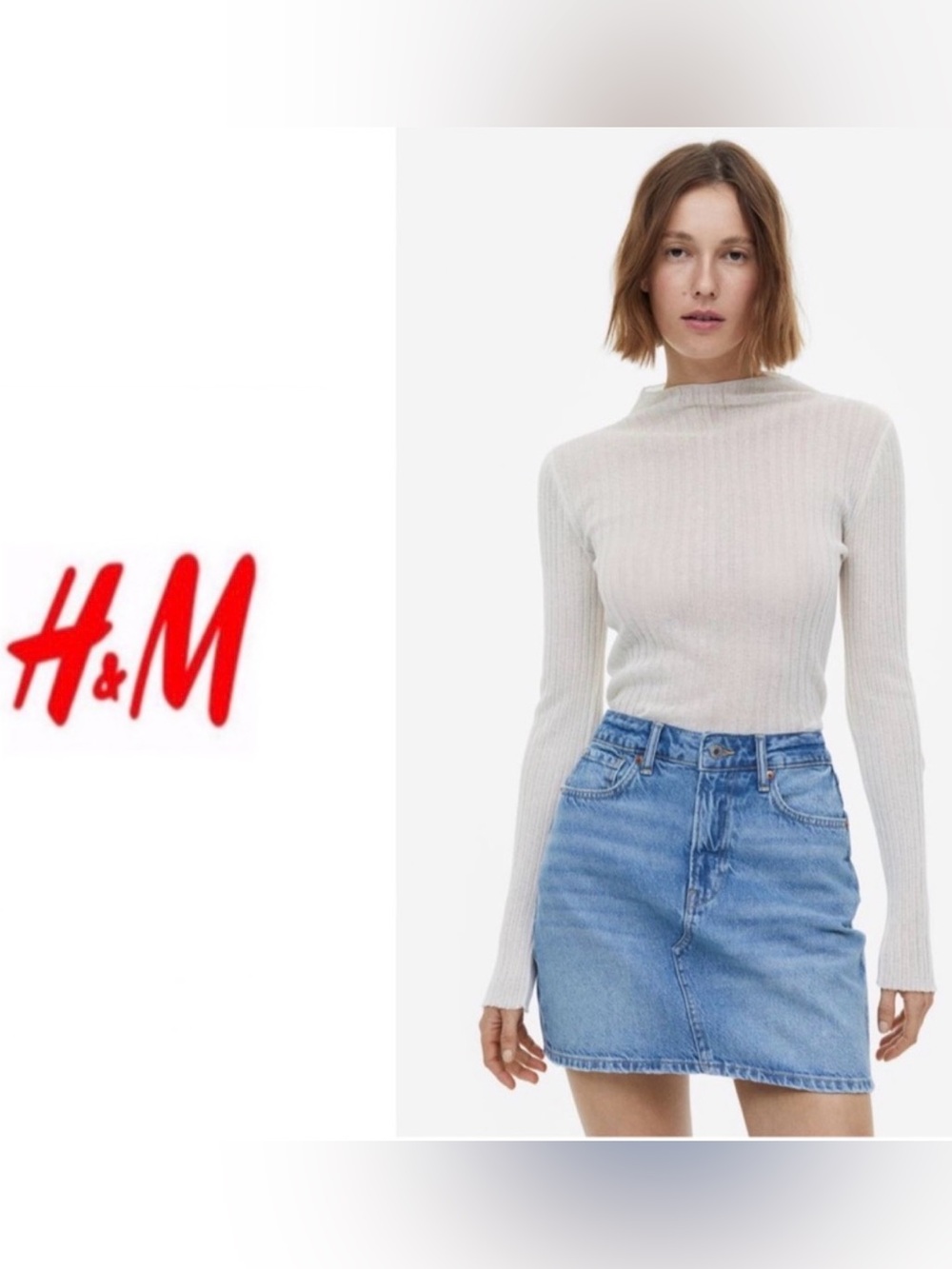 NWOT H&M denim jean skirt